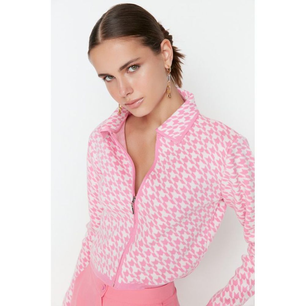 NWT Trendyol Women Regular fit Polo neck Knitwear Cardigan